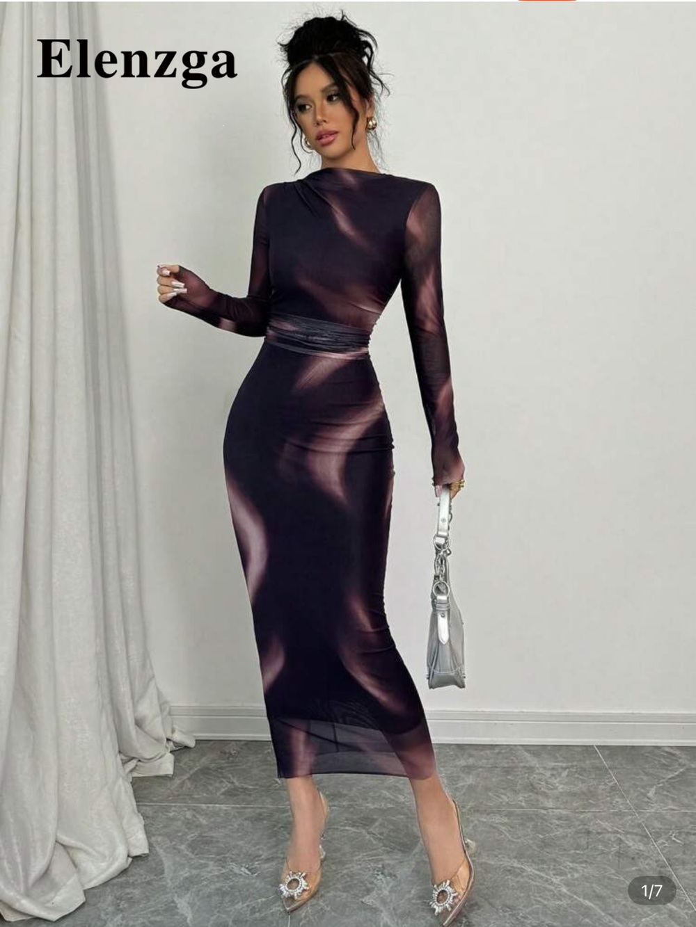 SHEIN Swirl Long Maxi Skirt